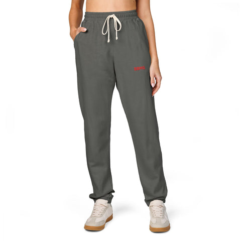 BBMG Garment-Dyed Fleece Sweatpants - Cozy Relaxed Fit for Everyday Comfort
