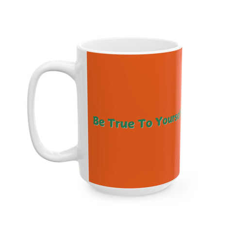 BTTY Ceramic Mug (11oz) - Unique Geometric Design Coffee Cup for Modern Home Decor