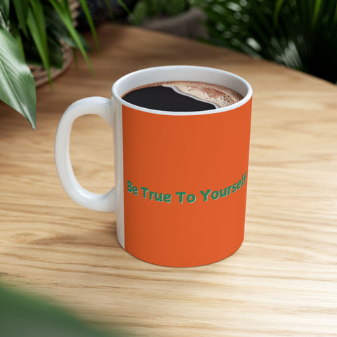 BTTY Ceramic Mug (11oz) - Unique Geometric Design Coffee Cup for Modern Home Decor